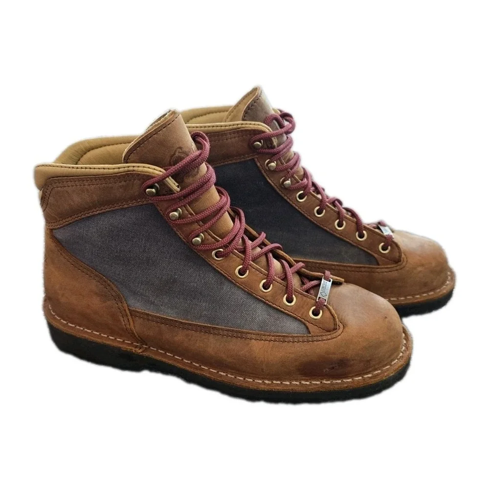 Danner Ridge Tan Gray Leather Gore-Tex Hiking Boots Men's US Size 10 EE